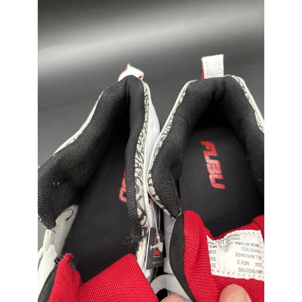 FUBU Men's White Black Red Mid Top Sneakers Sz 10.5 Vintage Y2K 90s Style NOS - Picture 13 of 16
